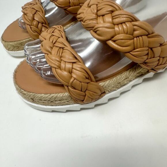 NEW Marc Fisher Women's Jaimee Flat Espadrilles Slip-On Leather Sandals Size 6 - Picture 7 of 14